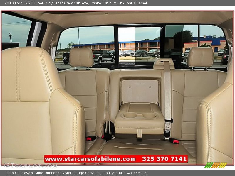 White Platinum Tri-Coat / Camel 2010 Ford F250 Super Duty Lariat Crew Cab 4x4