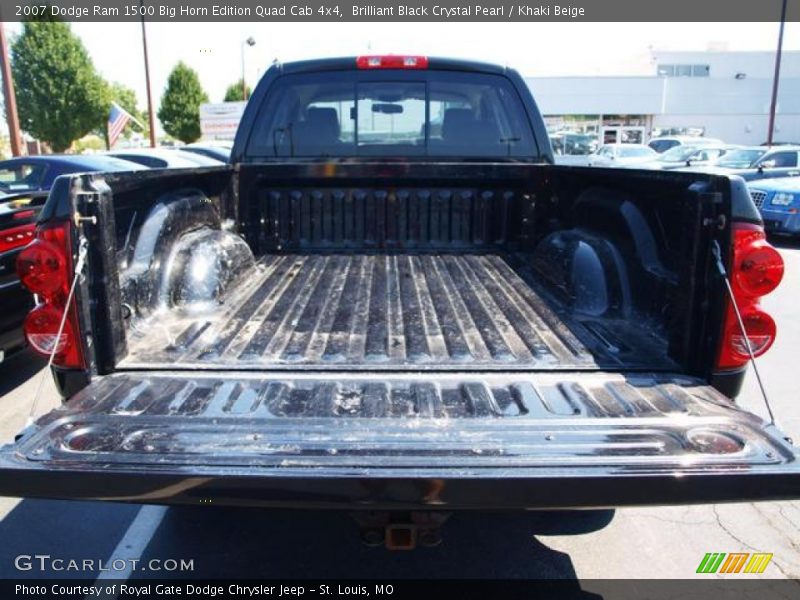 Brilliant Black Crystal Pearl / Khaki Beige 2007 Dodge Ram 1500 Big Horn Edition Quad Cab 4x4