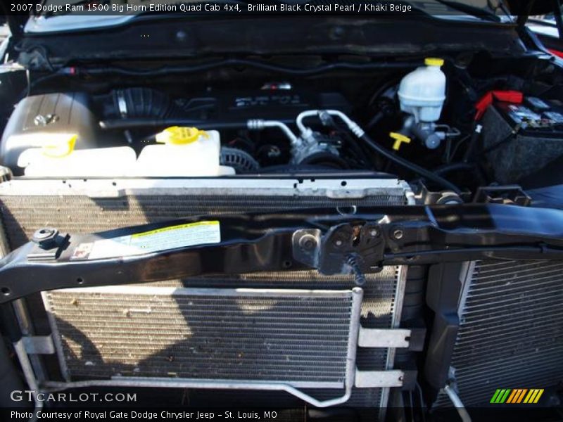 Brilliant Black Crystal Pearl / Khaki Beige 2007 Dodge Ram 1500 Big Horn Edition Quad Cab 4x4