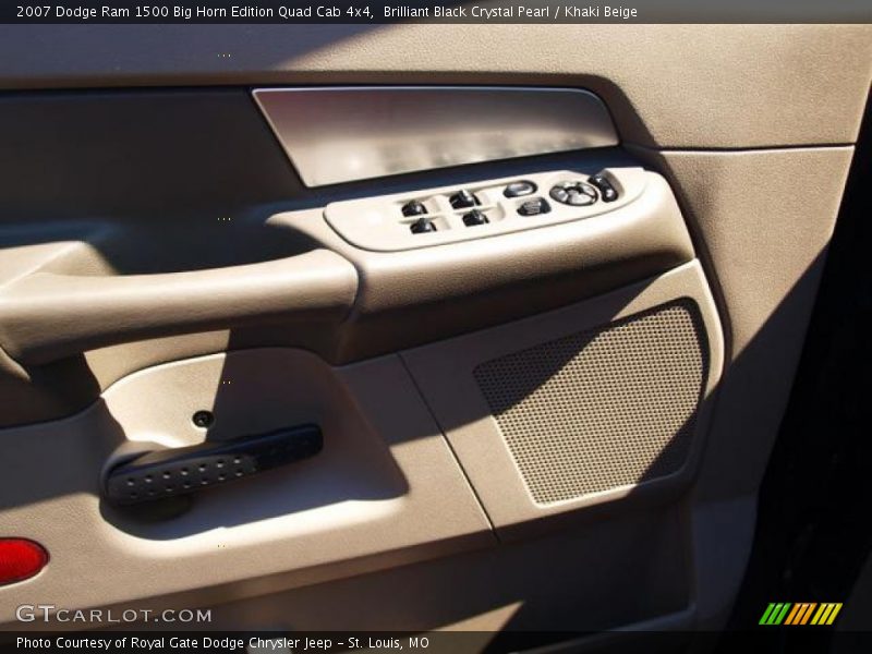 Brilliant Black Crystal Pearl / Khaki Beige 2007 Dodge Ram 1500 Big Horn Edition Quad Cab 4x4