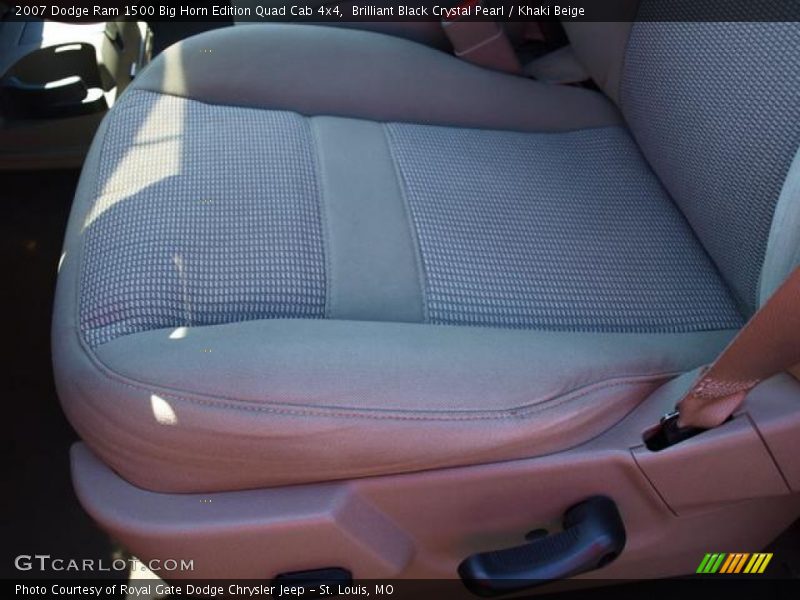 Brilliant Black Crystal Pearl / Khaki Beige 2007 Dodge Ram 1500 Big Horn Edition Quad Cab 4x4