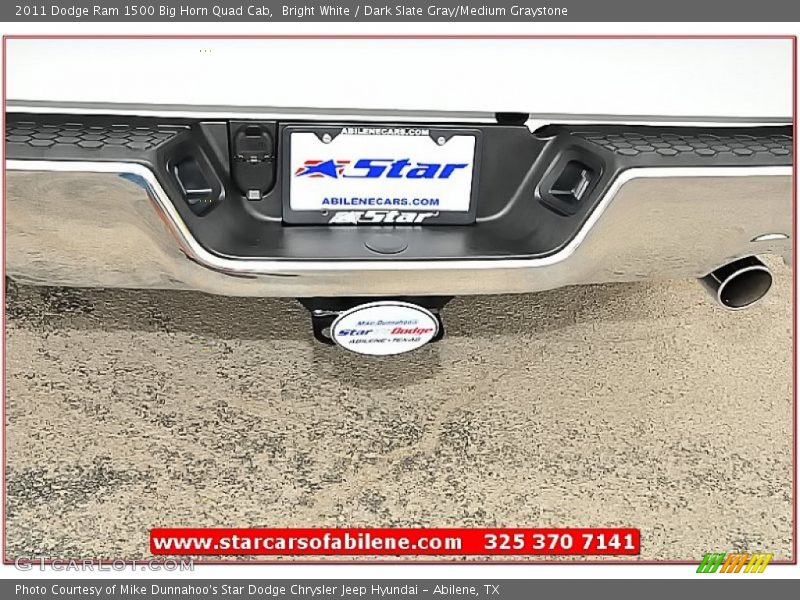 Bright White / Dark Slate Gray/Medium Graystone 2011 Dodge Ram 1500 Big Horn Quad Cab