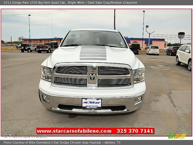 Bright White / Dark Slate Gray/Medium Graystone 2011 Dodge Ram 1500 Big Horn Quad Cab