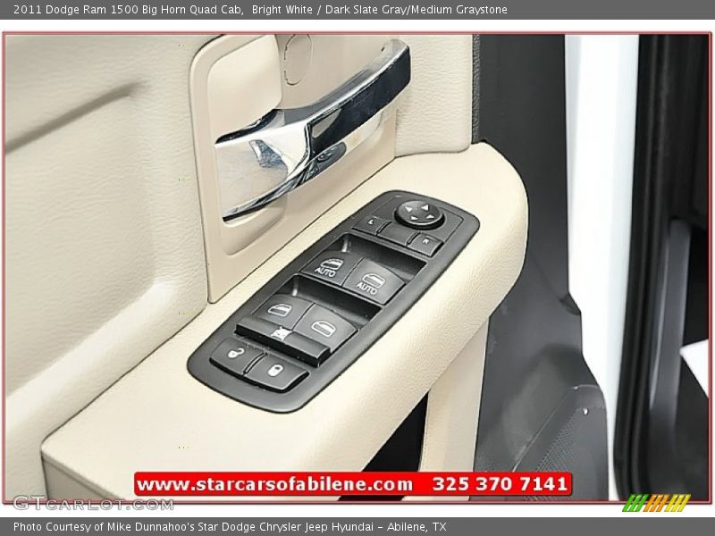 Bright White / Dark Slate Gray/Medium Graystone 2011 Dodge Ram 1500 Big Horn Quad Cab