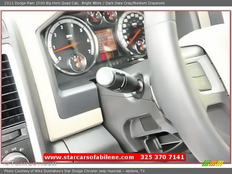 Bright White / Dark Slate Gray/Medium Graystone 2011 Dodge Ram 1500 Big Horn Quad Cab