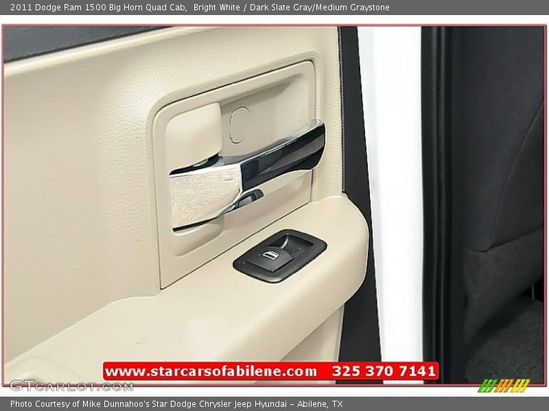 Bright White / Dark Slate Gray/Medium Graystone 2011 Dodge Ram 1500 Big Horn Quad Cab