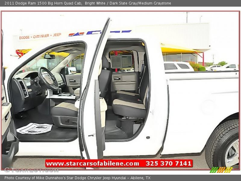 Bright White / Dark Slate Gray/Medium Graystone 2011 Dodge Ram 1500 Big Horn Quad Cab