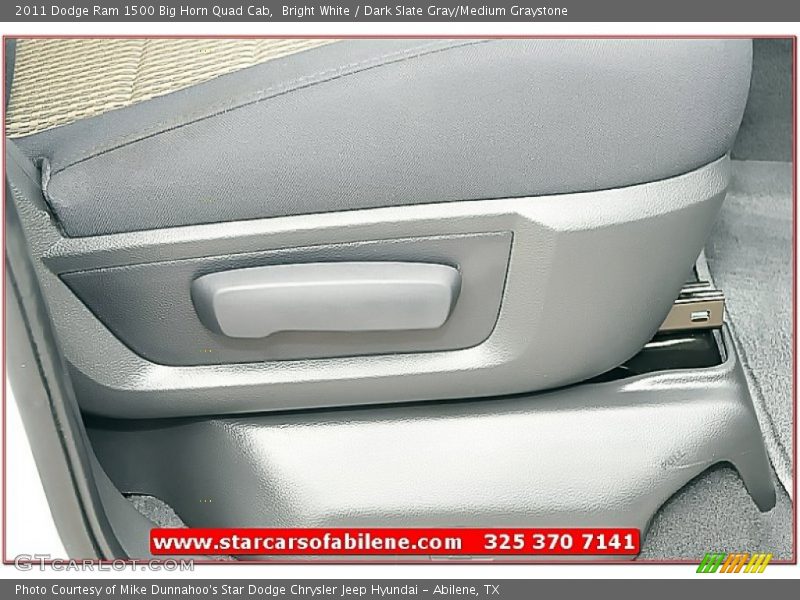 Bright White / Dark Slate Gray/Medium Graystone 2011 Dodge Ram 1500 Big Horn Quad Cab