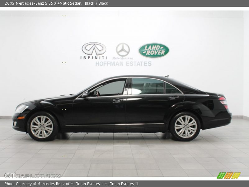 Black / Black 2009 Mercedes-Benz S 550 4Matic Sedan