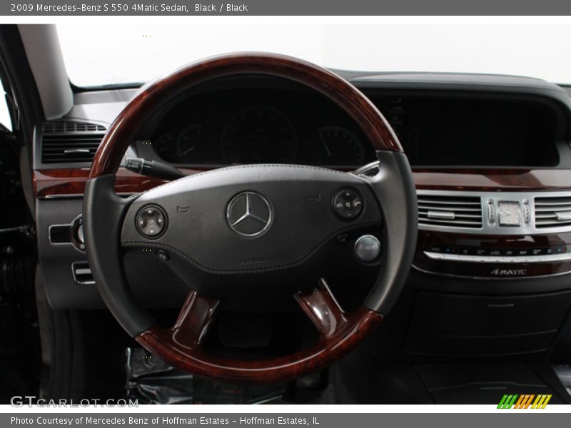 Black / Black 2009 Mercedes-Benz S 550 4Matic Sedan