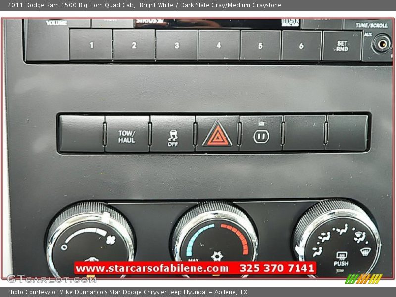 Bright White / Dark Slate Gray/Medium Graystone 2011 Dodge Ram 1500 Big Horn Quad Cab