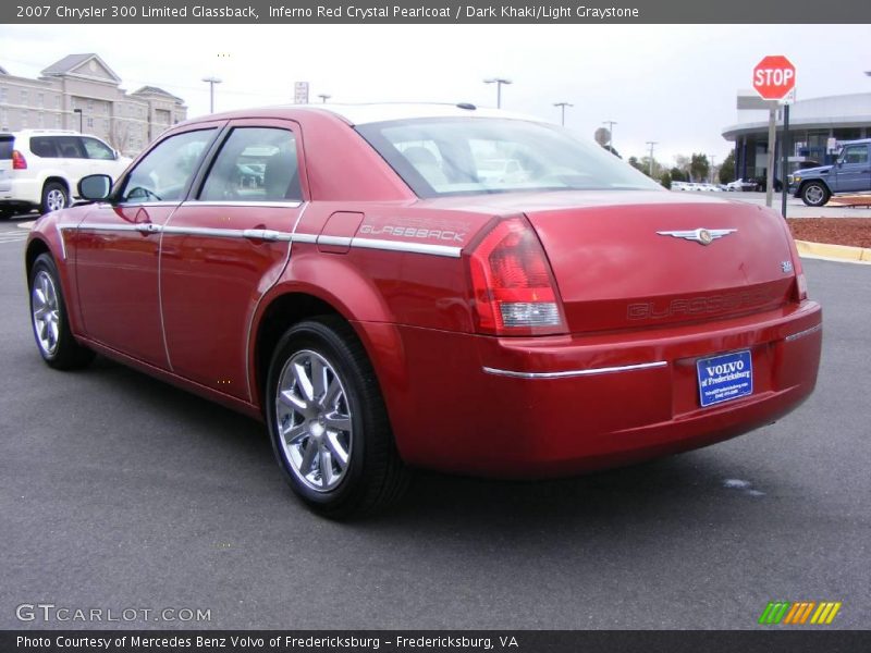 Inferno Red Crystal Pearlcoat / Dark Khaki/Light Graystone 2007 Chrysler 300 Limited Glassback