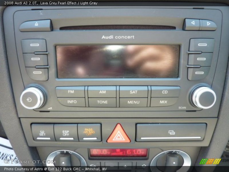 Lava Grey Pearl Effect / Light Gray 2008 Audi A3 2.0T