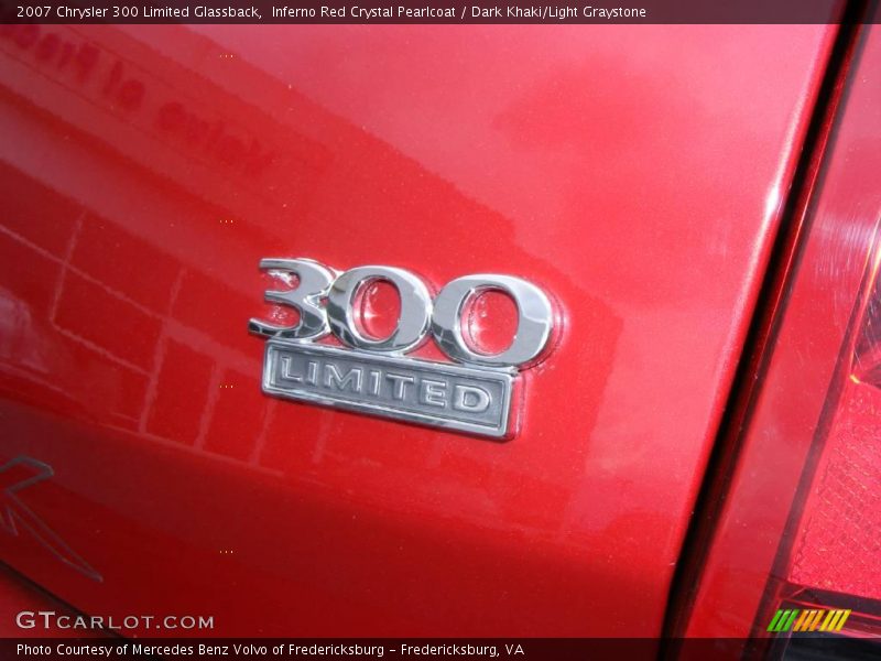 Inferno Red Crystal Pearlcoat / Dark Khaki/Light Graystone 2007 Chrysler 300 Limited Glassback