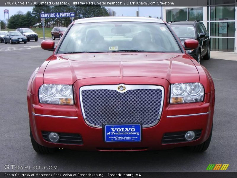 Inferno Red Crystal Pearlcoat / Dark Khaki/Light Graystone 2007 Chrysler 300 Limited Glassback