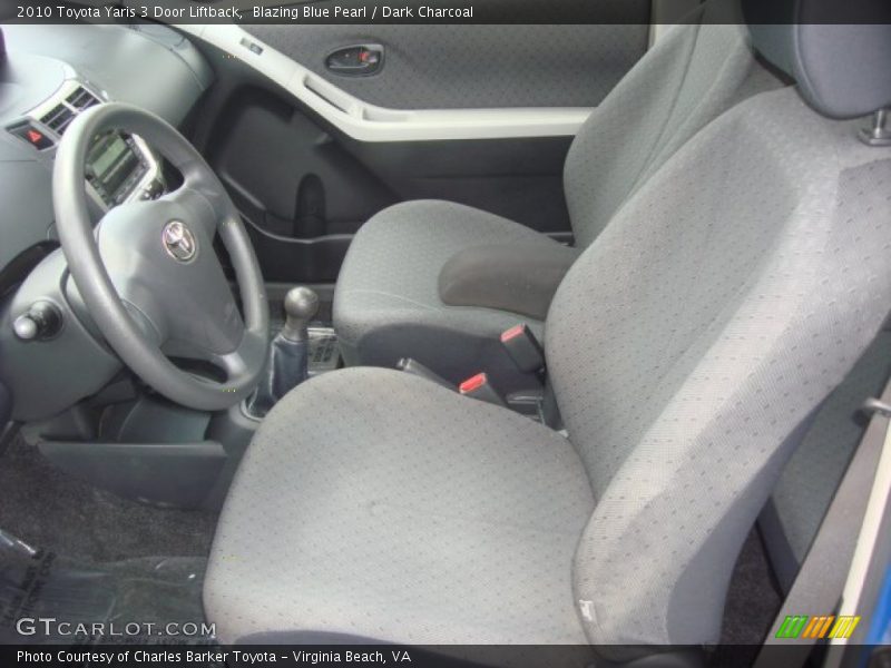 Blazing Blue Pearl / Dark Charcoal 2010 Toyota Yaris 3 Door Liftback