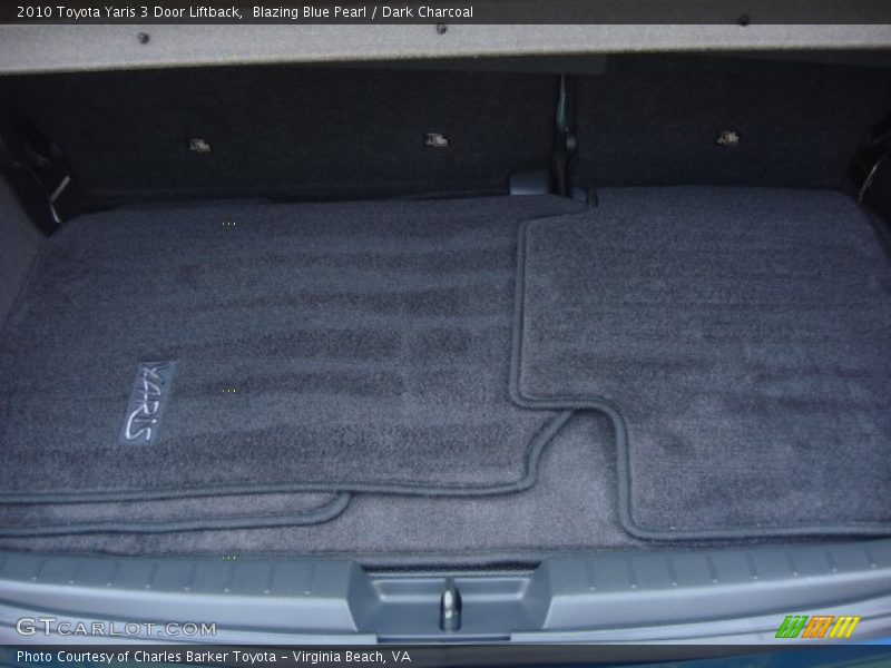 Blazing Blue Pearl / Dark Charcoal 2010 Toyota Yaris 3 Door Liftback