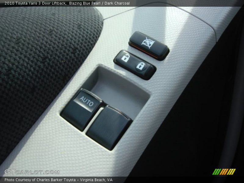 Blazing Blue Pearl / Dark Charcoal 2010 Toyota Yaris 3 Door Liftback