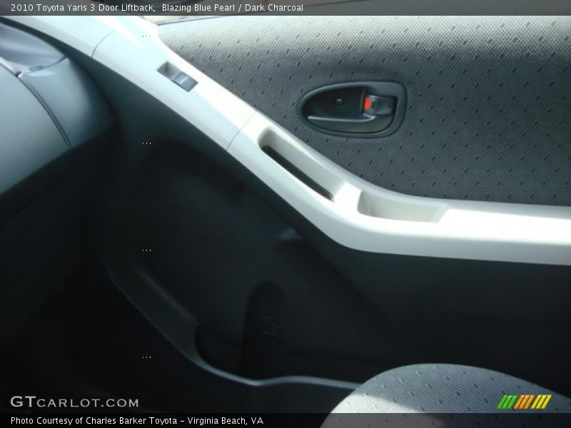 Blazing Blue Pearl / Dark Charcoal 2010 Toyota Yaris 3 Door Liftback