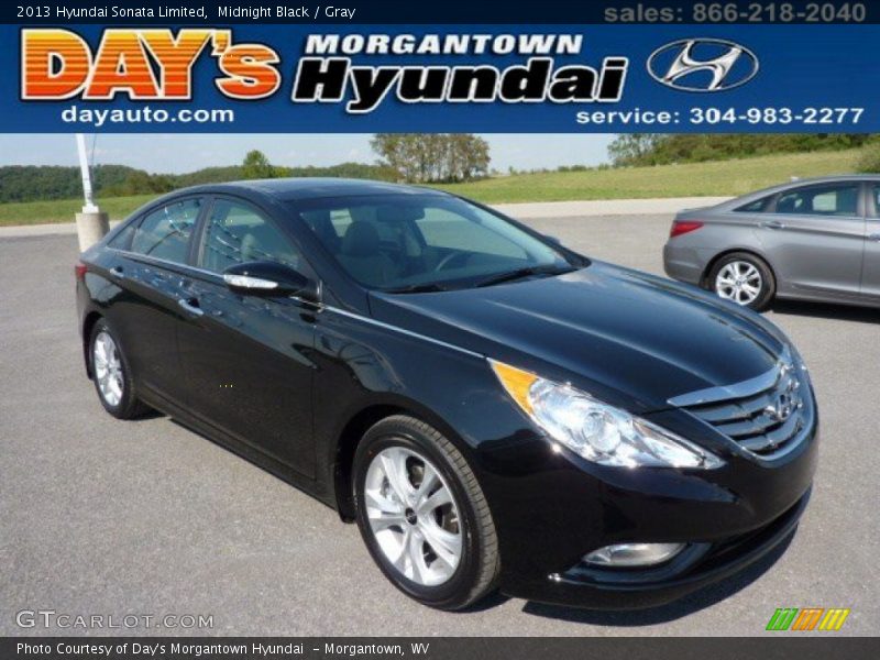 Midnight Black / Gray 2013 Hyundai Sonata Limited