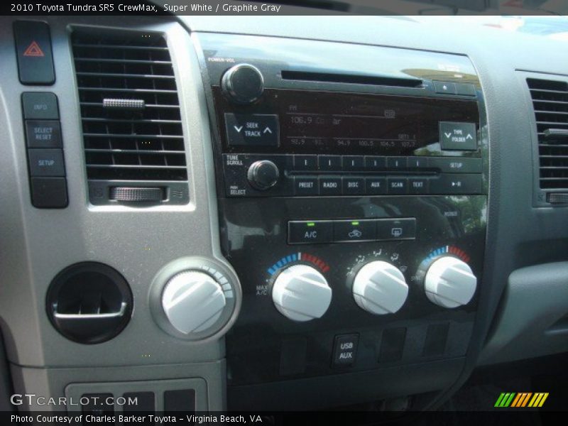 Super White / Graphite Gray 2010 Toyota Tundra SR5 CrewMax