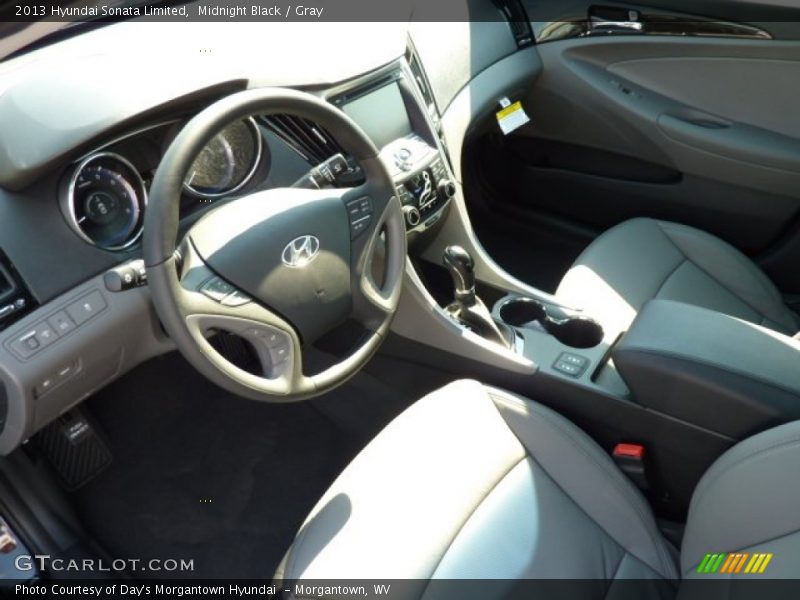 Midnight Black / Gray 2013 Hyundai Sonata Limited