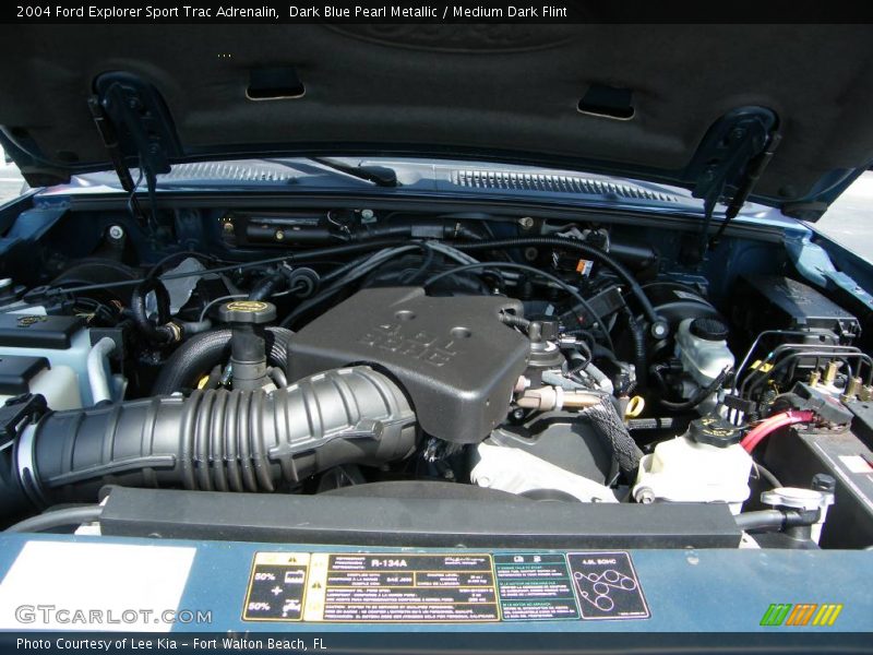 Dark Blue Pearl Metallic / Medium Dark Flint 2004 Ford Explorer Sport Trac Adrenalin
