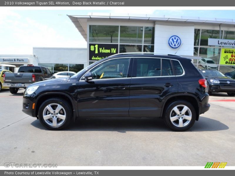 Deep Black Metallic / Charcoal 2010 Volkswagen Tiguan SEL 4Motion