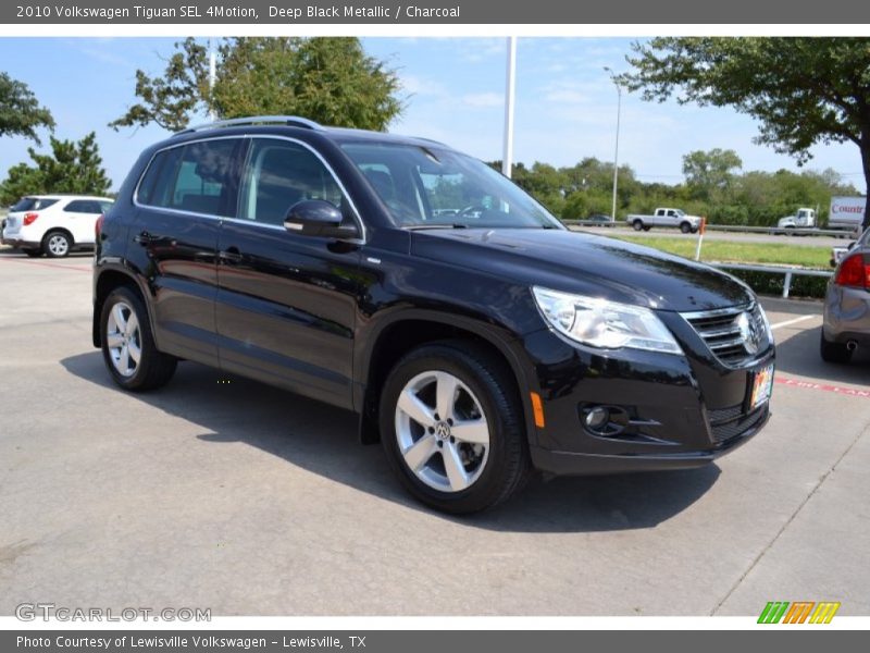 Deep Black Metallic / Charcoal 2010 Volkswagen Tiguan SEL 4Motion