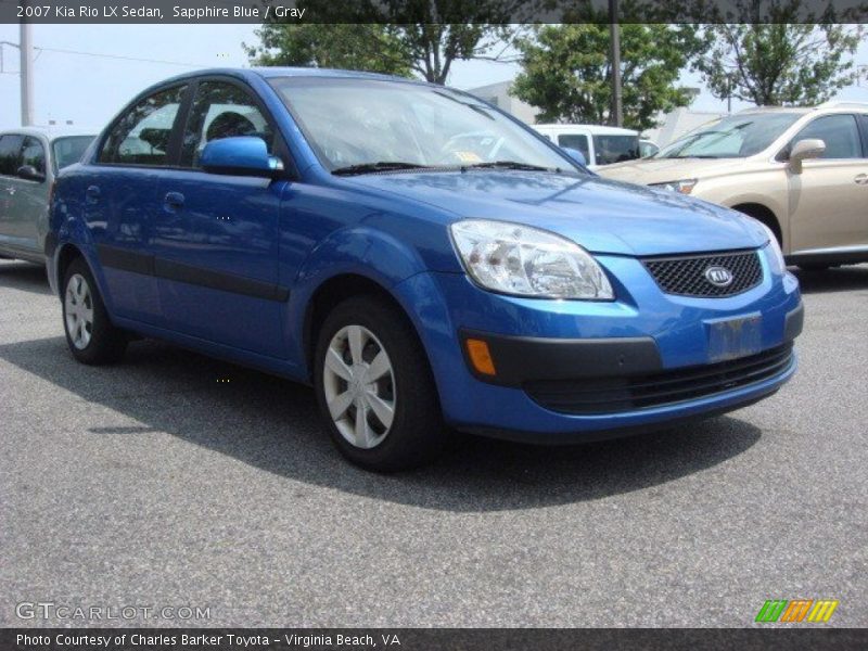 Sapphire Blue / Gray 2007 Kia Rio LX Sedan