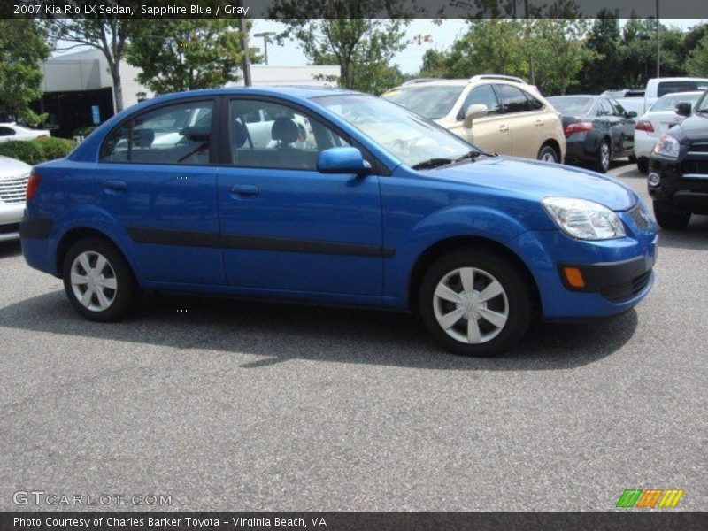 Sapphire Blue / Gray 2007 Kia Rio LX Sedan