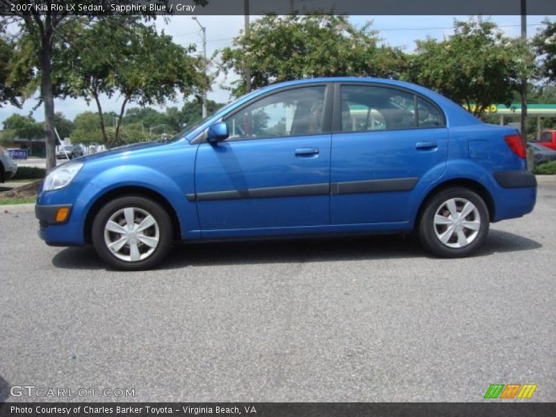 Sapphire Blue / Gray 2007 Kia Rio LX Sedan
