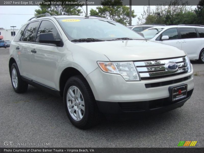 Light Sage Metallic / Medium Light Stone 2007 Ford Edge SE