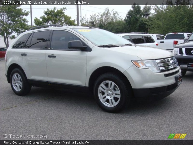 Light Sage Metallic / Medium Light Stone 2007 Ford Edge SE