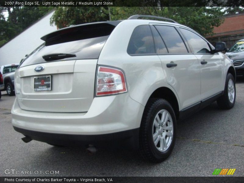 Light Sage Metallic / Medium Light Stone 2007 Ford Edge SE
