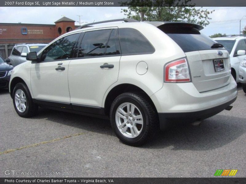 Light Sage Metallic / Medium Light Stone 2007 Ford Edge SE