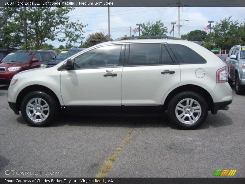 Light Sage Metallic / Medium Light Stone 2007 Ford Edge SE