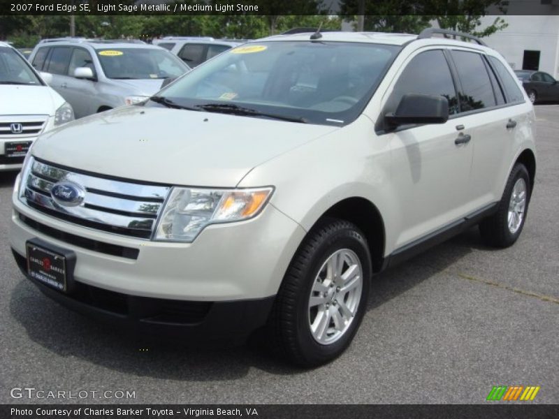 Light Sage Metallic / Medium Light Stone 2007 Ford Edge SE