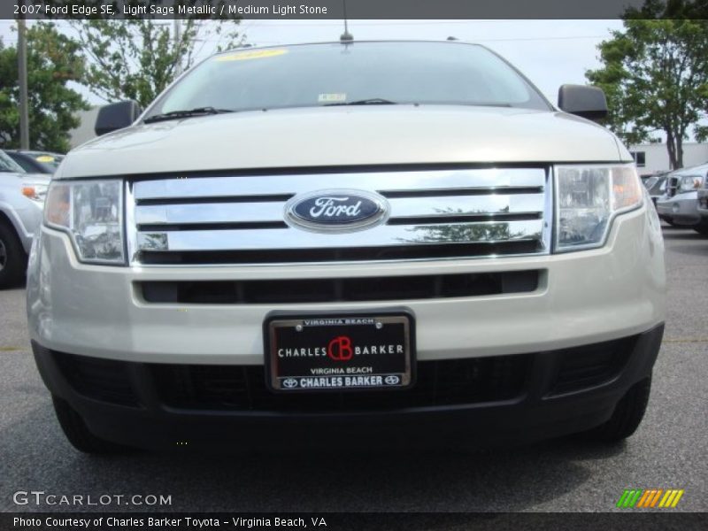 Light Sage Metallic / Medium Light Stone 2007 Ford Edge SE