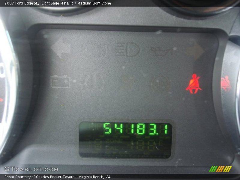 Light Sage Metallic / Medium Light Stone 2007 Ford Edge SE