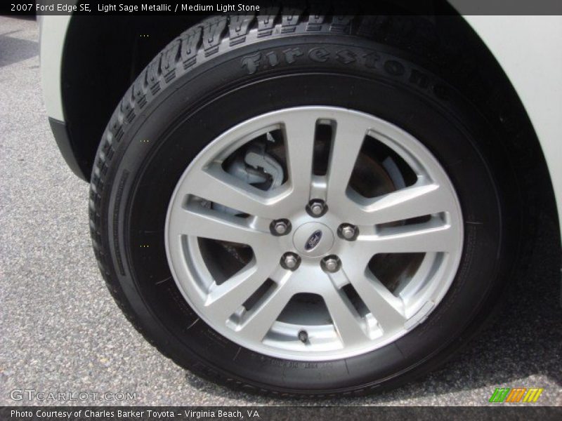 Light Sage Metallic / Medium Light Stone 2007 Ford Edge SE