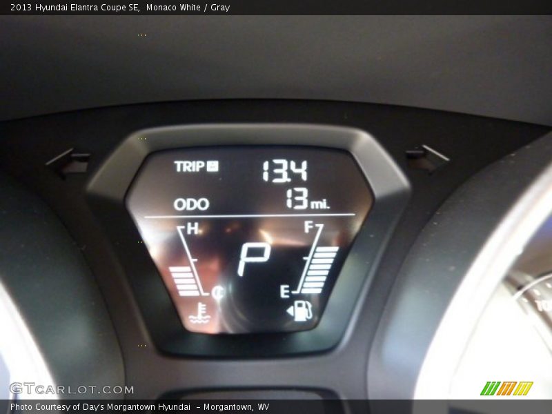 Monaco White / Gray 2013 Hyundai Elantra Coupe SE