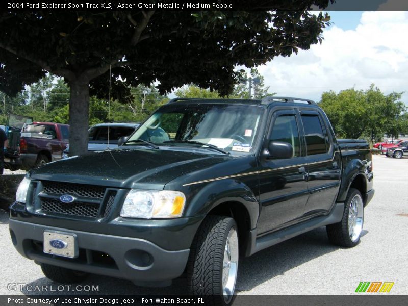 Aspen Green Metallic / Medium Pebble 2004 Ford Explorer Sport Trac XLS