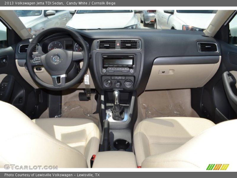 Candy White / Cornsilk Beige 2013 Volkswagen Jetta TDI Sedan