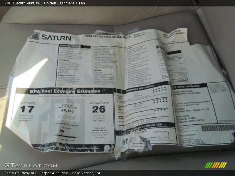 Golden Cashmere / Tan 2008 Saturn Aura XR