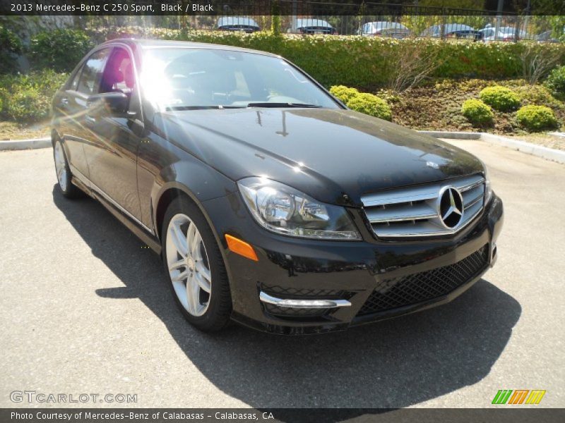 Black / Black 2013 Mercedes-Benz C 250 Sport