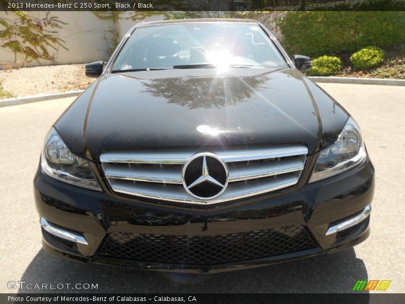 Black / Black 2013 Mercedes-Benz C 250 Sport