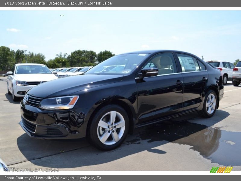 Black Uni / Cornsilk Beige 2013 Volkswagen Jetta TDI Sedan