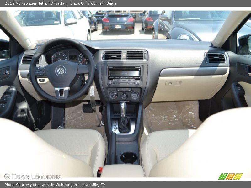 Black Uni / Cornsilk Beige 2013 Volkswagen Jetta TDI Sedan