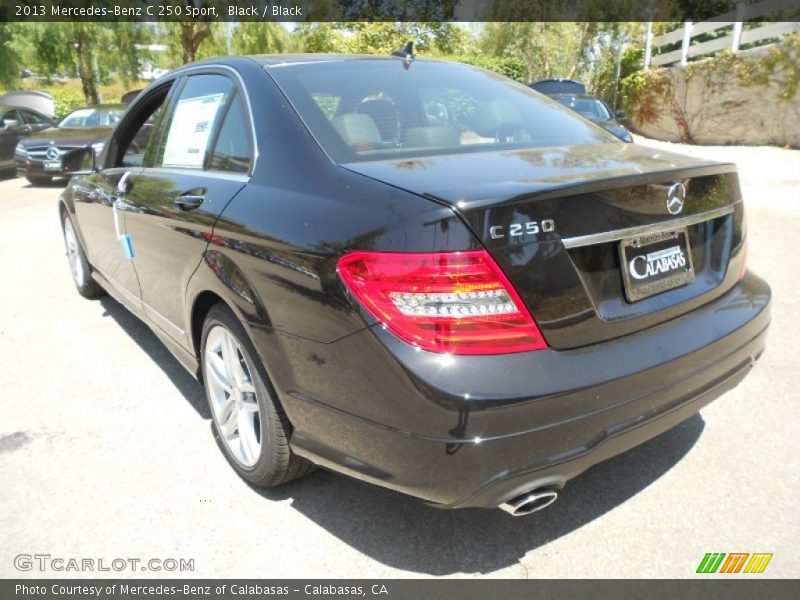 Black / Black 2013 Mercedes-Benz C 250 Sport